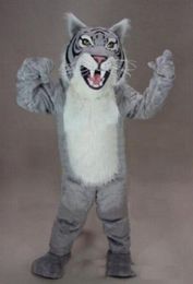 Grey wildcat cat mascot costume EVA cartoon adult size animal cartoon for Halloween Christmas Easter party fancy dress