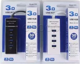4 USB Ports HUB Usb 3.0 Super Speed Adapter For PC Laptop Computer Mice Keyboard External Drives Use USB HUB