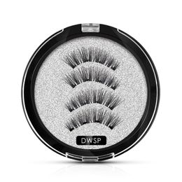 Newest Magnetic Eyelashes 4 Magnets Handmade Magnetic Lashes Natural Eyelashes False Eyelash Magnet Lash Makeup Tool