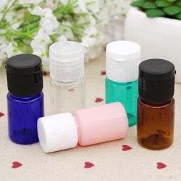 300pcs/lot 10 ML PET Plastic Cosmetics Sample Bottles With Lid For Cream DIY Make-up Protable Plastic Bottles