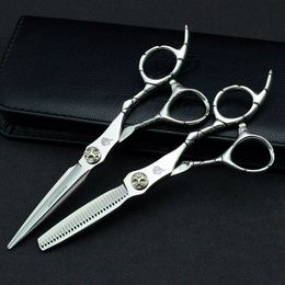 6" Univinlions Professional Japan Hairdressing Salon Supplies Manual Cutting Shears Hair Thinning Scissors Haircut Kit