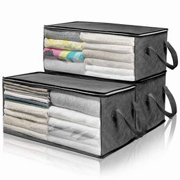 1Pcs Upadated Extra Large bag Foldable Portable Clothes Organiser Tidy Pouch Suitcase Home Box Quilt Storage Container Bags