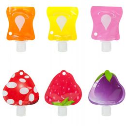 Cute Hand Sanitizer Bottles Fruits Series Empty Makeup Packing Sub Bag Mini Shampoo Travel Container 30ml 1 1bf E19