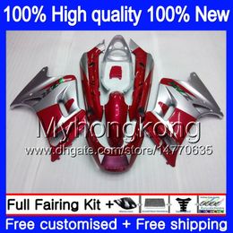 Body +7Gifts For KAWASAKI ZZR-250 1990 1991 1992 1993 1994 1999 Red silvery 251MY.2 ZZR 250 90-99 ZZR250 90 91 92 93 94 99 Fairings