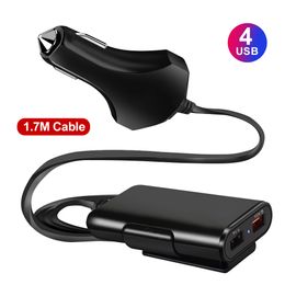 Quick Charge 3.0 4 port Car Charger QC3.0 Fast Car USB Charger For Samsung Xiaomi Huawei Tablet Mobile Phone Adapter