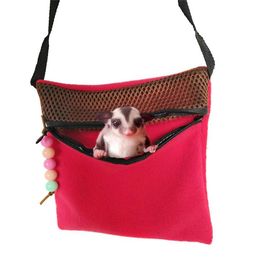 Hamster Travel Carrier Bag Small Pet Hamster Travel Warm Bags Cages Portable Sleeping Bed Mesh Packet Zipper Pouch For Hamster