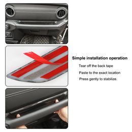 Co-pilot Handle Trim Strip Decoration Carbon Fibre For Jeep Wrangler JL 2018 Factory Outlet High Quatlity Auto Internal Accessorie220k