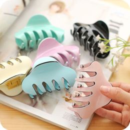 Large Size High Quality Acrylic Hairpins Candy Colour Hair Clip clamps Shiny Crab Hair Claws for Women Girl Styling Tools