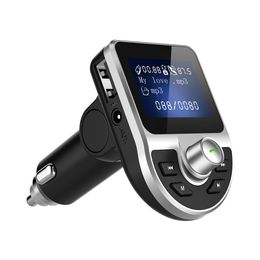 BT39 1.44" FM Transmitter Aux Modulator Bluetooth Handsfree Car Kit Car Audio MP3 Player with 3.1A Fast Charge Dual USB Car Charger