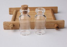 2ml Vials Clear Glass Bottles With Corks Mini Glass Bottle Wood Cap Empty Sample Jars Small 16x35x7mm Cute Craft Wish Bottles SN2812