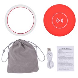 Portable Led Makeup Mirror Compact Travel Pocket Qi Wireless Charging Touch Sense Mirrors Light for Beauty Make up free ship