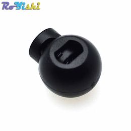 100pcs/lot Cord Lock Round Ball Toggle Stopper Plastic Size:17mm*14.5mm*12mm Toggle Clip Black