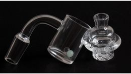 Quartz Banger nail With 2 Terp Dab Pearls Inserts Spinning Carb Cap Insert Quartz Nails For Glass Bongs Dab Rigs