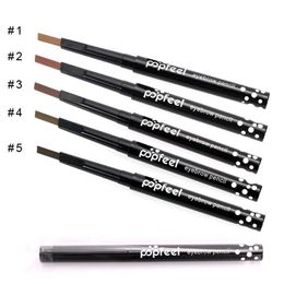 Popfeel Eyebrow Pencil Automatically Rotating Makeup Eyebrow Pencil Long-lasting Waterproof NO Blooming Brown Black Grey Colors Eyebrow