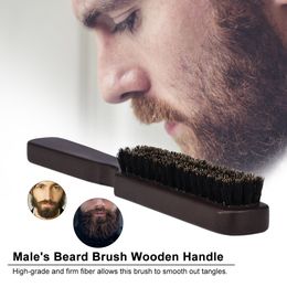 Men's Beard Brush Wooden Moustache Comb Male Facial Hair Shaving Brush For Barber Salon Cleaning