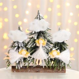 Christmas Crafts Hanging Decoration Angel Cloud Pendants Xmas Tree Ornaments Kid's Room Decoration Holiday Party Supplies JK1910