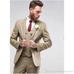 New Arrival One Button Groom Tuxedos Peak Lapel Man Wedding Prom Dress Mens Blazer Party Suits (Jacket+Pants+Vest+Tie) J721