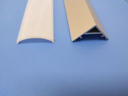 2.5m/pcs 45degree angle aluminum profile for led strip light, triangle shape with clear / milky diffuse cover