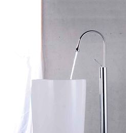 Brass Bathtub Faucet Floor Mounted Swive Spout Tub Mixer Tap with Handshower Handheld Bath Shower Mixer Water Set