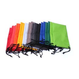 2000pcs Promotion Colourful Waterproof Dustproof Cloth Sunglasses Pouch Soft Eyeglasses Bag Glasses Phone Case Storage Bag