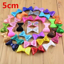 100pcs/Lot Classical 2" Embroidery Sequin Bows For Headband Boutique Hair Bows Hair Accessories 32color U Pick Hdb12