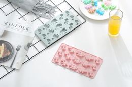 free shipping 15 ice molds with dinosaur silicone chocolate molds