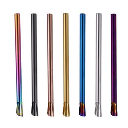 new 215*12mm stainless steel straw 304 Colour pipette Creative beverage Milk juice straw Smoothie straw 7color T2I51043