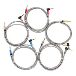 angle aux cable Australia - 3.5mm Jack Audio Cable 3.5 Male to Male Right Angle 90 degree Car Aux Auxiliary Audio Cable Cord Supports Phone PC wholesale 100pcs