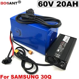 60V 20AH E-bike Lithium Battery for Samsung 18650 30Q Rechargeable Electric Bicycle Battery 60V with 5A Charger Free Shipping