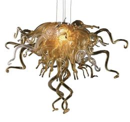 Lamps Handmade Blown Glass Pendant Light Gold Chandeliers Lamp Shade Dining Room Lights Italian LED Chandelier for House Decoration