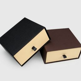 Creative Men's Belt Storage Box Gift Packaging Paper Box Drawer Type Wallet Box Free Shipping WB918