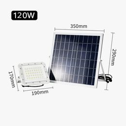 Solar LED Outdoor Lighting Floodlights 120W 200W 300W Solar Powered Panel Flood light Street Lamp Remote control with Timer Lighting Control