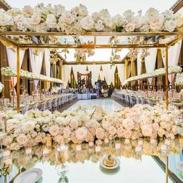 Flower Ball Table Decorations Wedding Centrepieces With Metal Stand flower wall backdrop for wedding flower wall stage decoration senyu0479