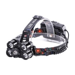 U`King 5000LM 5x XML-T6 4 Mode Zoomable Rechargeable Multifunction Headlamp with USB Charge Output Port