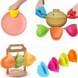 7 Colors Silicone Hand Grip Kitchen Products Heat Insulation And Anti-burn Hand Grip Non-slip Baking Oven Anti-scald Gloves T3I5851