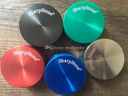 Wholesale 40mm/63mm 4layer cheap metal SharpStone tobacco grinder Colourful quality sharp stone Herb grinder for smoking free shipping