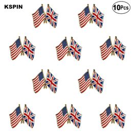 U.S.A & United Kingdom Lapel Pin Flag badge Brooch Pins Badges