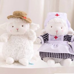 High Quality Cosplay Dressing Lamb Plush toy Doctor Wolf Frog Duck Bunny Teddy Bear Suit Sheep stuffed Animal baby appease doll7606694