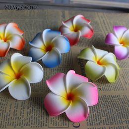 4cm Plumeria Foam Frangipani Flower Artificial Silk Fake Egg Flower For Wedding Party Home Decoration