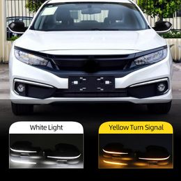 2PCS LED Mirror Cover Light For Honda Civic 2016 2017 2018 2019 Flowing Side Rear-View Replacement Blinker Turn Signal DRL