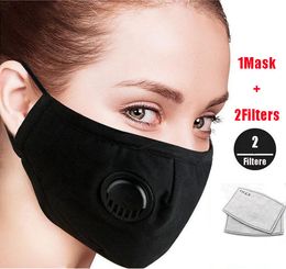 New Fashion Unisex Cotton Breath Valve PM2.5 Mouth Mask Anti-Dust Anti Pollution Activated carbon Philtre respirator Mouth-muffle