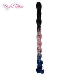 Big wave Bouncey curl sea body braiding hair Extension 24inch Crochet Braids long Synthetic Hair Extension Ombre Colour curly marley