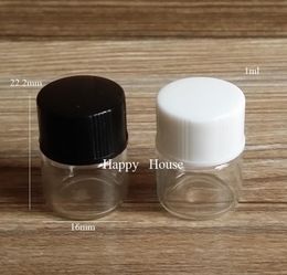 100ml X1ml Clear Mini Glass Bottle With Plastic Cap 1cc Transparent Sample Vials 0.5ml,1ml is Available
