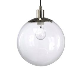 clear glass pendant lamp modern round ball transparent led hanging lamp Edison round bubble sphere cord pendant light Loft MYY