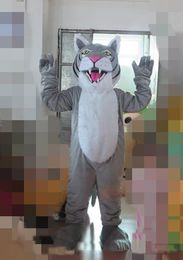 2019 Hot sale grey tiger mascot costume for adults tiger mascot