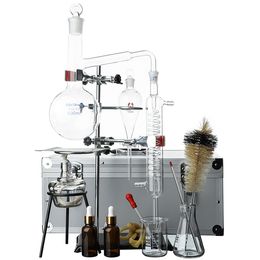 ZOIBKD Essential Oil Supplies distillation apparatus herbal extract equipment laboratory glassware set 500ml flask