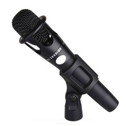 E300 Condenser Handheld Microphone XLR Professional Large Diaphragm MIC with Stand for Computer Studio Vocal Recording Karaoke