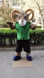 Halloween bighorn Mascot Costume Cartoon sheep Animal Anime theme character Christmas Carnival Party Fancy Costumes Adult Outfit