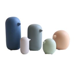 Nordic Colour Decorative Bird Figurines The Little Sparrow Collection Minimalist Ceramic Animal Sculpture Home Ornaments Crafts