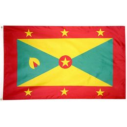 Grenada Flag 3x5 ft Custom Style 0.9x1.5m Grenadan Grenadian Flags Polyester Banner Free Shipping